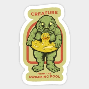 Creature From The Swimmning Pool Sticker